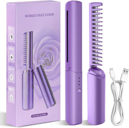 Meneflix™ Cordless Mini Hair Straightener – Portable & Ready for On-the-Go Styling!